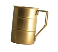 QSTDGVPW Tazza da Campeggio in Acciaio Inox, Leggera E Pratica, Ideale per caffè E Latte - per Avventure, Viaggi con Lo Zaino in Spalla, d'oro
