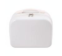 QSTDGVPW Valigetta Cosmetica Organizer Porta Trucchi Borsetta Pc Struttura Leggera Compatta con Manico Ergonomico per Viaggi Affari Casa Adatta per Regalo Decorazione, Bianco, Bianco, 14 Pollici