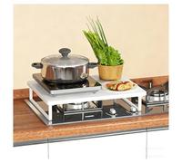 QSTGX Copri Fornello In Legno Supporto per Fornelli Supporto Bruciatori a Gas Facile da Pulire Nessuna Installazione Per Piano di Lavoro, Lavello, Camper(B,30x54x8.5 cm)