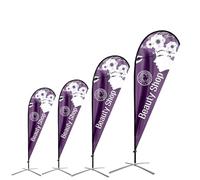 QSUM Bandiera a goccia personalizzata, bandiera pubblicitaria a goccia personalizzata con set di aste, picchetto, targhetta a molla personalizzata, stampa il tuo logo/immagine/testo per esterni e