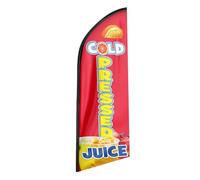 QSUM Bandiera con piume di succo pressato a freddo, bandiera in poliestere dai colori vivaci per le aziende (asta non inclusa)