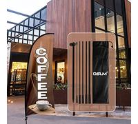 QSUM Kit di bandiera e palo per caffè da 7 m con piume di caffè per bandiera di swooper di affari