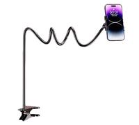 Qsvbeeqj 1 2 M Flessibile Letto Supporto Telefono Supporto Antislip Silicone Angolo di Visione Regolabile Per Camera Da Letto Dormitorio Ufficio Usa Braccio Flessibile Supporto Per Telefono Cellulare