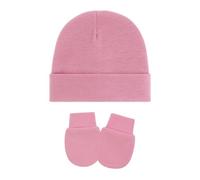 Qsvbeeqj 1 set di cappelli e guanti in cotone per neonati in morbido tessuto traspirante elastico cappello fetale pieghevole per neonati guanti in cotone e cuffia, K, Taglia unica