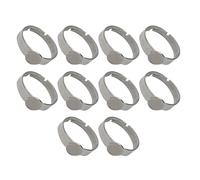 Qsvbeeqj 10 anelli in acciaio inox robusti vuoti, regolabili in acciaio inox, supporto per autorità artigianali