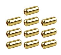 Qsvbeeqj 10 Elastici Lacci Allattamento Di Metallo Capsule Fibbie Del Crinale Pizzo Estremità Non Lacci Tielastien LUCIDO LAZIGE SHOELACE Accessorio Rotondo Stivali, gold, taglia unica