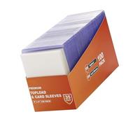 Qsvbeeqj 100 custodie rigide per carte da 3,5 PT trasparenti titolari protettivi di dimensioni standard 7,6 x 10,2 cm soluzione di archiviazione impermeabile custodie in