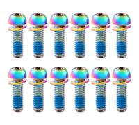 Qsvbeeqj 12 Pcs Pinze Freno a Disco Bicicletta Bullone Metallo Ruota di Ferro Manico Della Bicicletta Con Lavatrici Biciclette Braccio Manovella Viti Di Fissaggio Durevole Metallo Ruota di Ferro