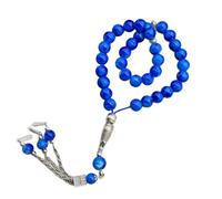 Qsvbeeqj 33 perle di preghiera in resina di vetro per meditazione, rosario, bracciale buddista, elegante accessorio da polso spirituale, accessorio religioso, perle di vetro, Taglia unica, come