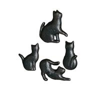 Qsvbeeqj 4Pcs Gatti Forma Governo Pomello Mobili Maniglia Decorativa Armadio Ferro Tiri Semplice Cassetto Pomello Mobili Hardware Unico Gatti Forma Gabinetto