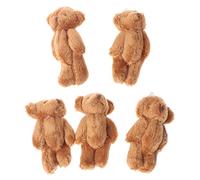 Qsvbeeqj 5PCS Peluche Orso Farcito Ornamento Bella Peluche Per Chiave Catena Borsa Decor Borsa Accessori Per Le Chiavi Ragazze Regalo Delle Donne F
