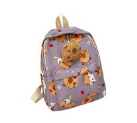 Qsvbeeqj Adorabile Capybara Carattere Zaino Per Bambini Pratica Borsa Scuola In Nylon Con Tracolla Regolabile Casual Books Borse Bambino Borsa Da Bagno Di Vita, c