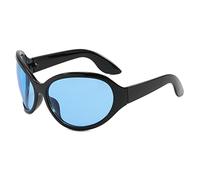 Qsvbeeqj Alien Punk Oversize Futuristico Avvolgere Intorno Uv400 Punk