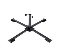 Qsvbeeqj Ampia base per ombrelloni da giardino, protezione solare resistente alle intemperie, con croci in acciaio stabilizzanti, per terrazze e barbecue, supporto per ombrellone da giardino