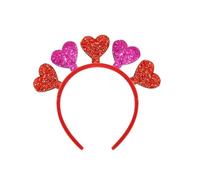 [Qsvbeeqj] Anelli di capelli a cuore di amore brillante fanno brillare la fascia per adulti