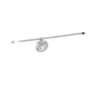 Qsvbeeqj Aste estensibili in acciaio inox antiruggine per bandiera auto, base a ventosa staccabile, per parate, cerimonie, parate, parate, bandiere per auto