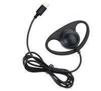 Qsvbeeqj Auricolari USB C/3,5 mm Cuffie auricolari a lato singolo Cuffie con filo Gancio per l'orecchio Heavy Earbud Isolamento acustico Mono auricolare