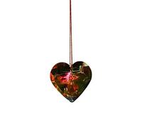Qsvbeeqj Auto Hanging Pendente Cuore Amore Cristallo Arte Componente Artigianale Suncatcher Home Decor Ornamento Appeso Cuore Amore Artigianato Arcobaleno Produttore, Taglia unica, come descritto