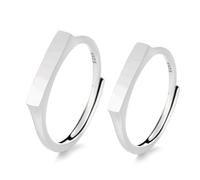 Qsvbeeqj Bellissimi Anelli In Argento Regolabile Amore Dichiarazioni Coppia D'argento Con Proiezione Notizie