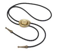 Qsvbeeqj Bolo Tie Punk Corda Intrecciata Cravatta Vintage Cowboy Cappello Pendente Collana Western Accessori Costume Per Gli Uomini Cravatte Pendenti In Pelle Alla, Nero , Taglia unica