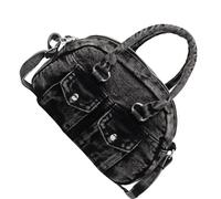 Qsvbeeqj Borsa a tracolla da donna elegante borsa in jeans borsa a tracolla di grande capacità borsa casual con manico superiore per varie occasioni a tema moto, Nero , One Size