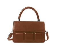 Qsvbeeqj Borsa a tracolla da esterno alla moda e pratica borsa a tracolla in poliuretano, elegante borsa portatile, marrone