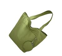 Qsvbeeqj Borsa a tracolla in nylon con ampi spazi interni Slouchy Borse per il tempo libero Viaggio Borsa Elegante Avambraccio Per L'uso quotidiano Pendolo, verde