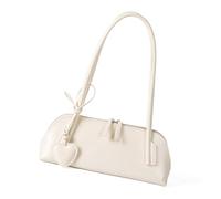 Qsvbeeqj Borsa a tracolla in pelle PU alla moda con ciondolo a forma di cuore casual Office Bag elegante borsa a tracolla per le donne casual con design multi-tasche, bianco