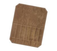 Qsvbeeqj Borsa in tela cerata resistente con 7 scomparti per coltelli da chef, cachi