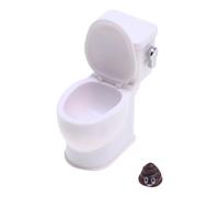 Qsvbeeqj Buco interattivo per lavello, piccolo WC per le stanze delle bambole 1/12, set da bagno, simulazione dettagliata, decorazione domestica, accessorio per dollhouses simulazione WC