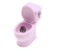 Qsvbeeqj Buco interattivo per lavello, piccolo WC per le stanze delle bambole 1/12, set da bagno, simulazione dettagliata, decorazione domestica, accessorio per dollhouses simulazione WC