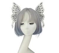 Qsvbeeqj Butterfly Veil Hair Accessorio per capelli con perline baroques, scala gotica, per feste in costume, scala, Taglia unica, come descritto