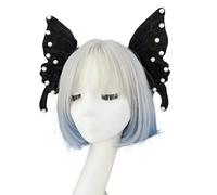 Qsvbeeqj Butterfly Veil Hair Accessorio per capelli con perline baroques, scala gotica, per feste in costume, scala, Taglia unica, come descritto