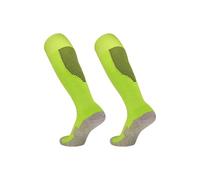 Qsvbeeqj Calze da calcio professionali lunghe atletiche traspiranti calze da calcio per adolescenti adulti uomini allenamento calcio corsa sport imbottiti spessi, Verde fluorescente, M