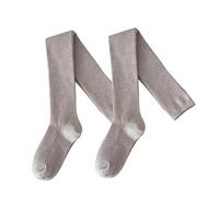 Qsvbeeqj Calze termiche sopra il ginocchio con misto lana traspirante antiscivolo fascia in silicone calze alte coscia scaldamuscoli per le donne calze elastiche in lana coscia, cachi, Taglia unica