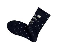 Qsvbeeqj Calzini da donna a forma di gatto, stile casual, in cotone, con grazioso animale, alla caviglia, idea regalo, Nero , Taglia unica