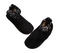 Qsvbeeqj Calzini da donna caldi per interni invernali alla caviglia con fondo antiscivolo foderato in pile spesso foderato con stampa animalier calzini da pavimento pantofole da casa, A, Taglia unica