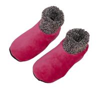 Qsvbeeqj Calzini da donna foderati in pile termico con polsini in peluche per il freddo con suola inferiore antiscivolo per interni con presa antiscivolo sul pavimento, A, Taglia unica