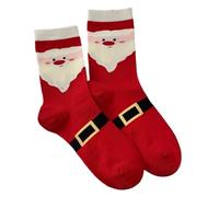 Qsvbeeqj Calzini di Natale per donne e uomini in cotone cavigliera calda termica regalo creativo cartone animato fantasia calze regalo di Natale, A, S-XXL