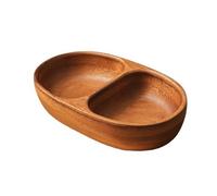 Qsvbeeqj Candy Bowl Legno Porzioni Divise Vassoio Piatto Frutta Piatto Antipasto Per Farmhouse Cucina Sala Da Pranzo Facile Da Usare Legno Diviso