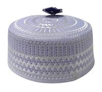 Qsvbeeqj Cappellini da preghiera musulmani da uomo ricamati Islams senza tesa arabo turbante teschio tradizionale copricapo culturale, Viola, L