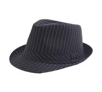 Qsvbeeqj Cappello a cilindro Fedora a righe a tesa corta Dress Up Top Hat sorpresa fidanzato padre zio casual per bambini Bulk, Nero , 58