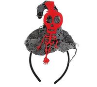 Qsvbeeqj Cappello da strega strappato per Halloween, fascia per capelli, ragni, scheletro, cerchio, strumento per lo styling dei capelli, fasce per capelli per donne