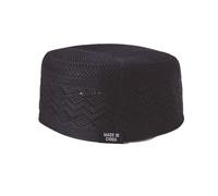 Qsvbeeqj Cappello turbante da uomo in morbido cotone traforato musulmani Kufi con design tradizionale per un look confortevole ed elegante uomini religiosi, blu navy, L