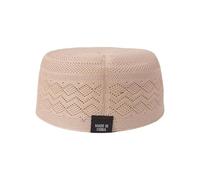 Qsvbeeqj Cappello turbante da uomo in morbido cotone traforato musulmani Kufi con design tradizionale per un look confortevole ed elegante uomini religiosi, C, L