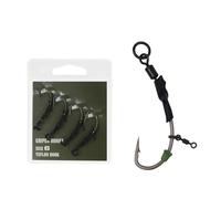 Qsvbeeqj Carpa Pesca Ronnie Wide Gape Gancio Con Leader E Manicotto Lungo Carpa Professionale Pesce Amo Gape