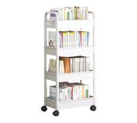 Qsvbeeqj - Carrello Organizzatore per Snack a 4 Ripiani con Ripiani Regolabili, Scaffale Salvaspazio, Carrello Portaoggetti Pratico per Uso Domestico, Carrello Portatutto Portatile con