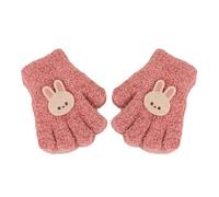Qsvbeeqj Cartoon Bear Guanti in maglia guanti elastici a dita complete per bambini guanti invernali caldi per ragazzi e ragazze 1-3 anni senza dita, D, Taglia unica