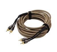 Qsvbeeqj Cavo audio da 2RCA a 2RCA con funzioni anti-ossidazione per sistemi audio automatici per garantire un cavo acustico chiaro e resistente alla qualità del suono