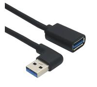 Qsvbeeqj Cavo di prolunga USB 3.0 a forma di L da maschio a femmina a 90 gradi per spazi ristretti e dispositivi fissati al muro